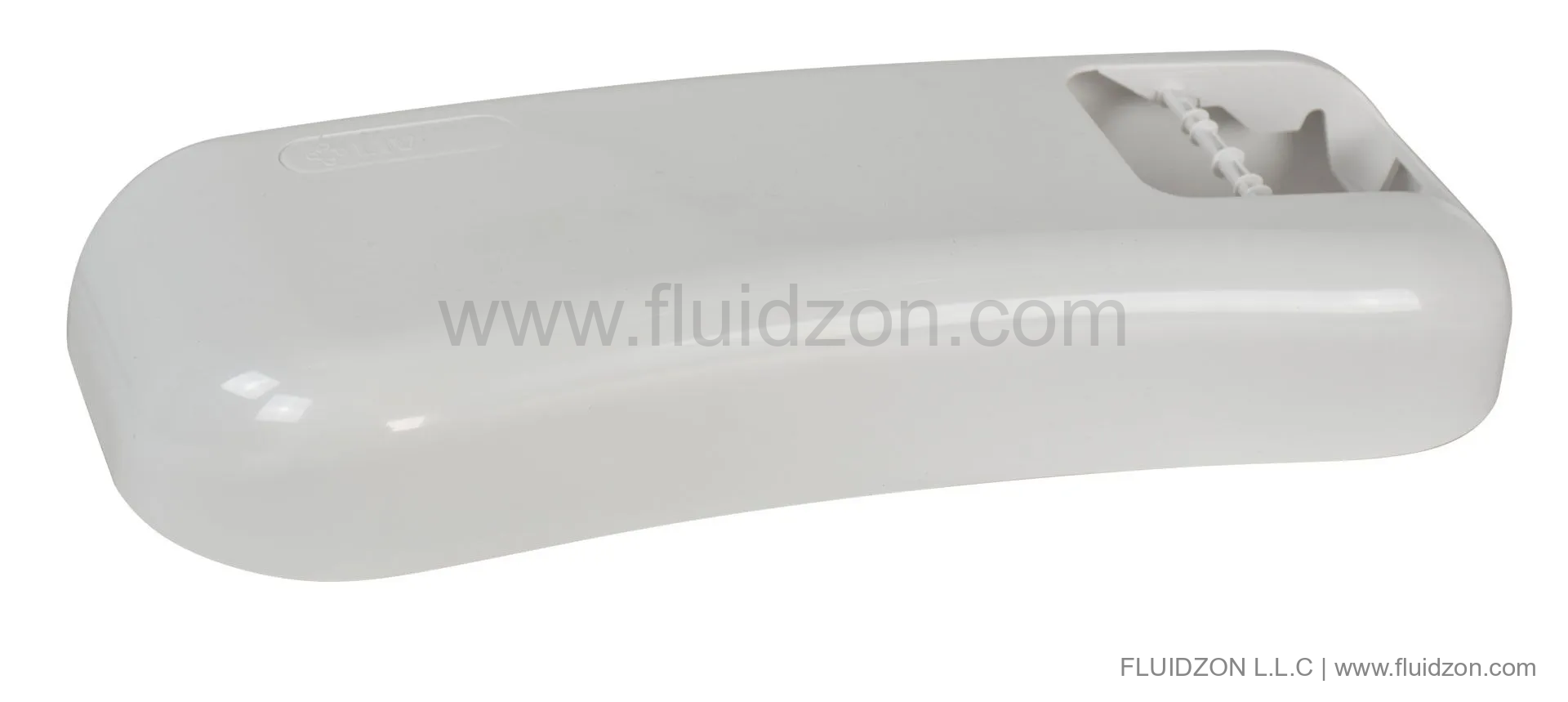 Cistern cover without a function button, white