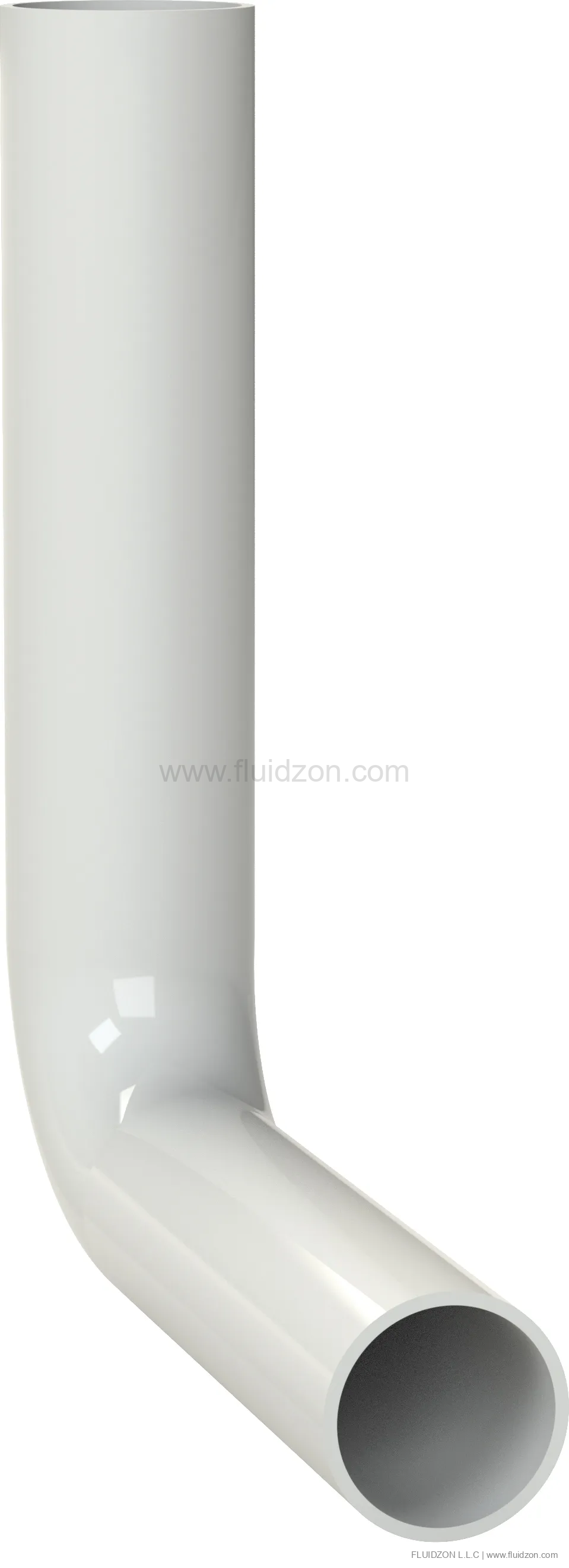 Flush pipe elbow, 230 x 210 mm, white