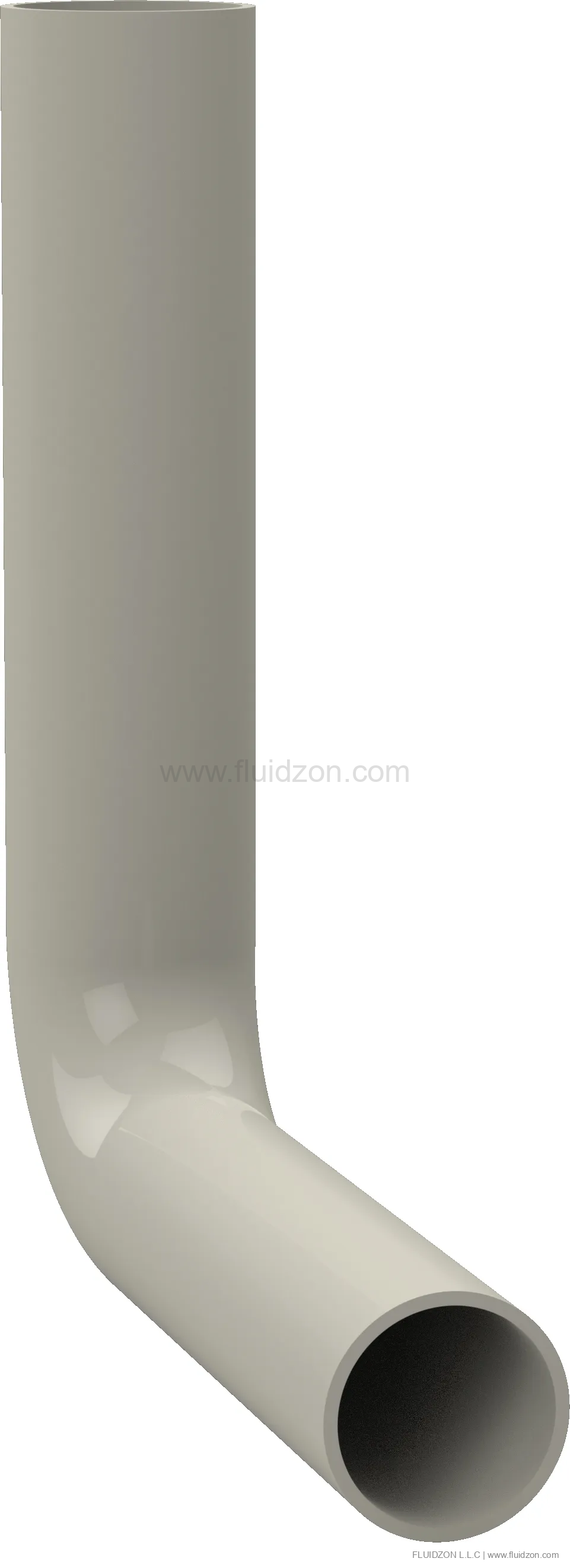 Flush pipe elbow, 230 x 210 mm, pergamon