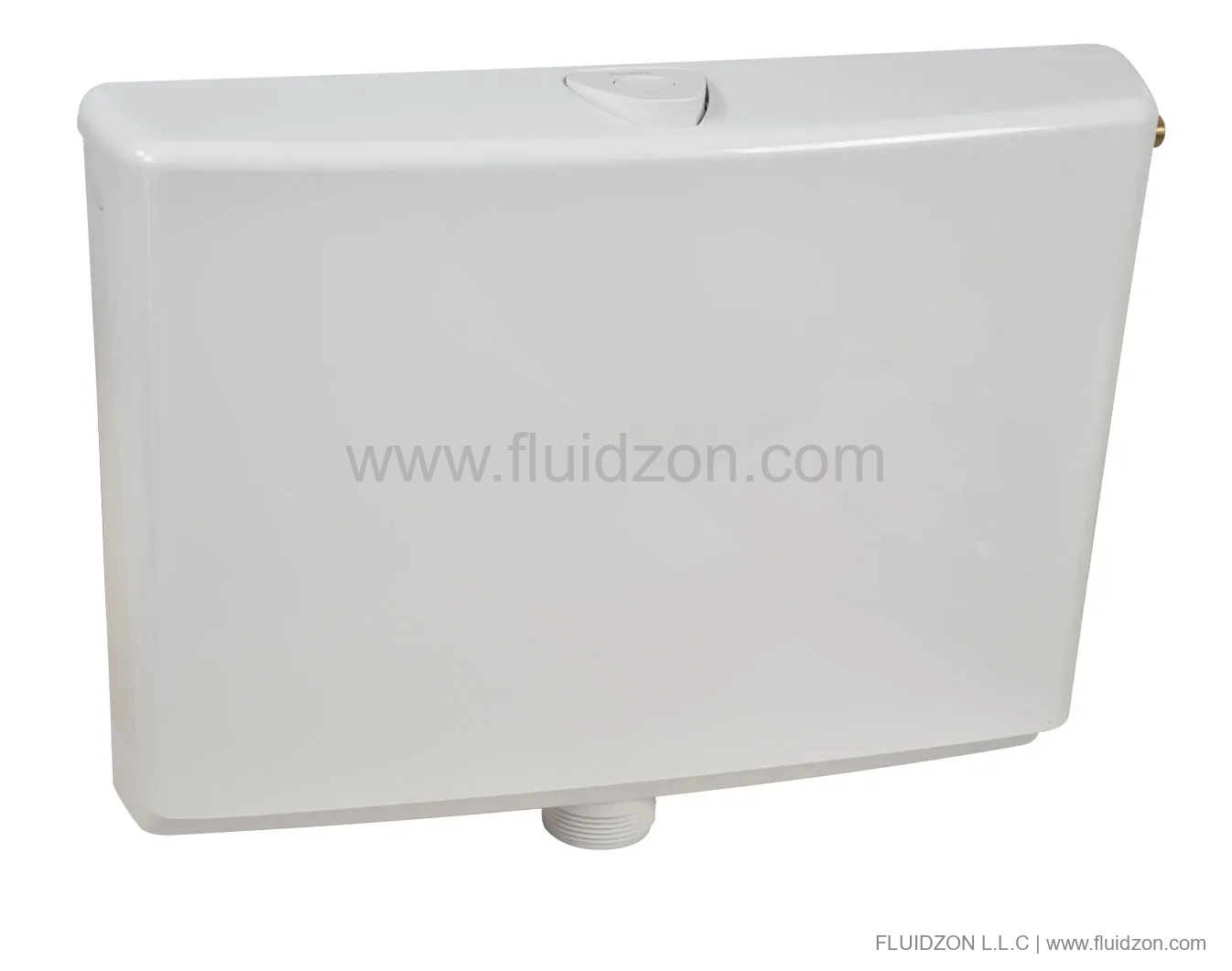 Cistern cover with function button, with flush interruption, white