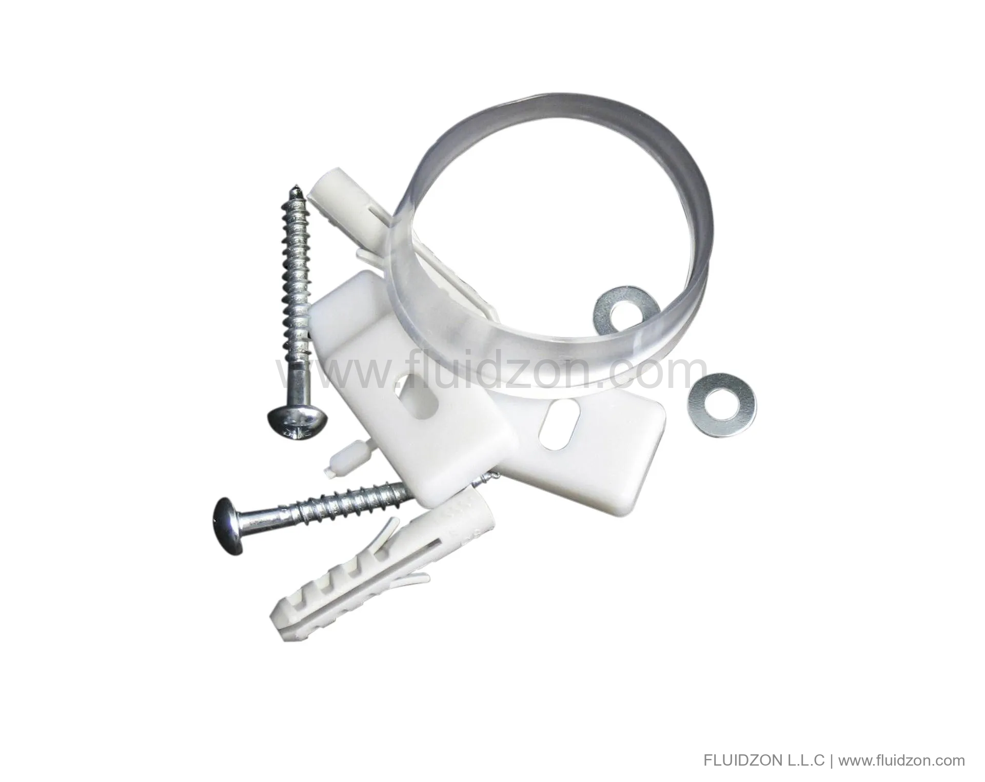 Holder (screw and insert) with flush pipe gasket