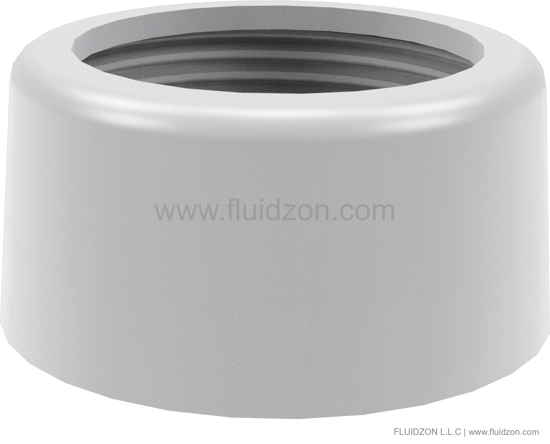 Flush pipe rosette, white